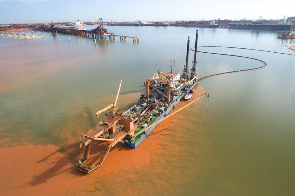 Lumsden Point dredging works