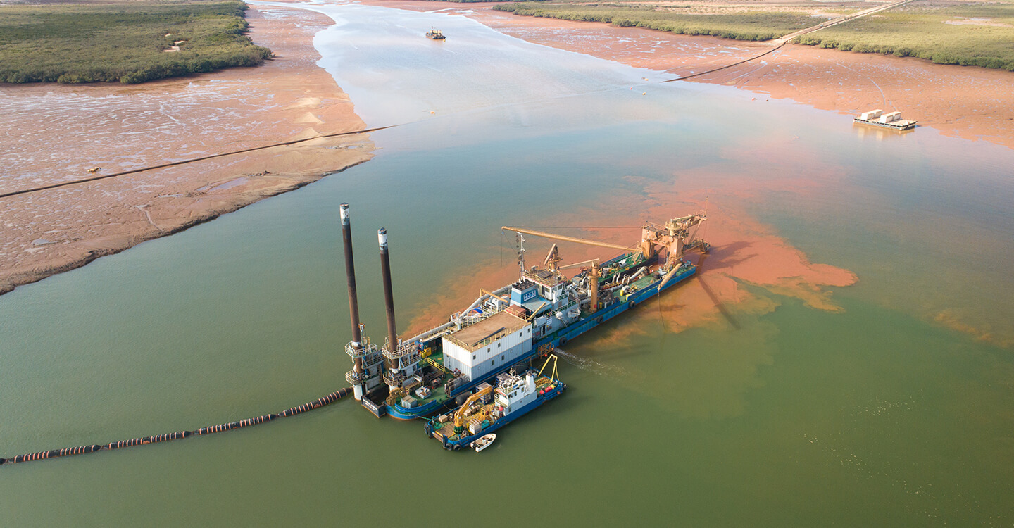 Lumsden Point dredging works