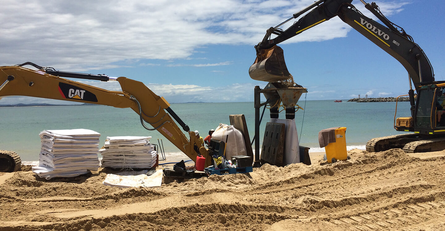 Mooloolaba Beach geowall