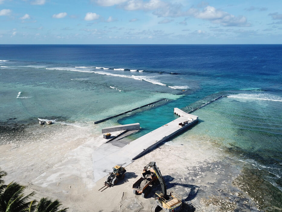 Tokelau Wharf and Ramp Construction